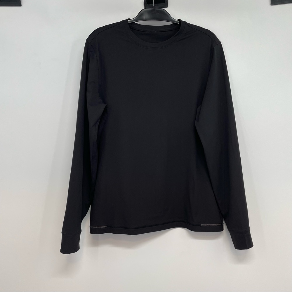 Lululemon Men's S/M Surge  Crew Neck  Black Long Sleeve Pullover